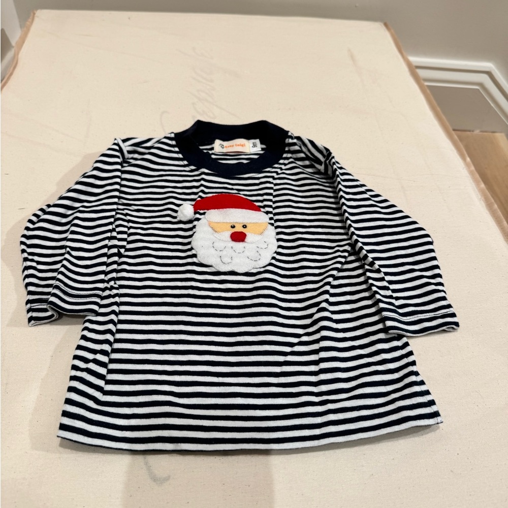 Baby Luigi Striped Santa Shirt